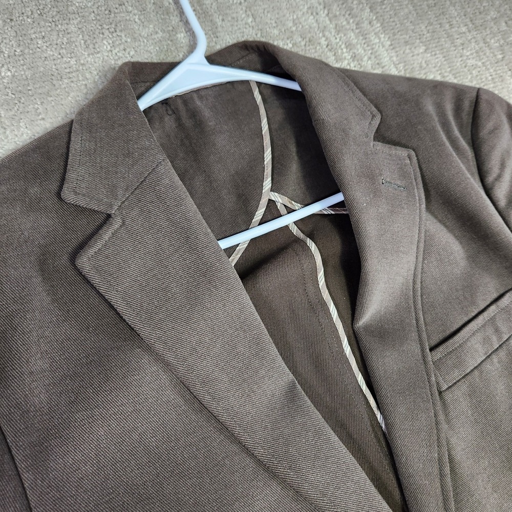 Ibiza‎ Blazer Sport Coat Men 42L Ravelli Green Cotton Twill Tessuti Sondrio